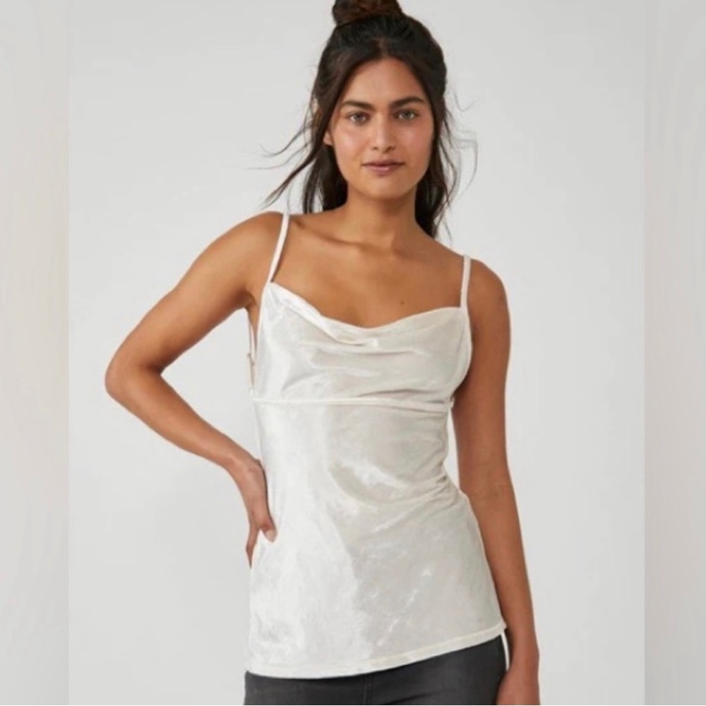 11)  Free people all night velvet tunic NWT size SColor: champagne